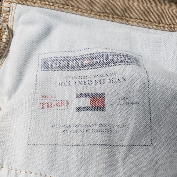 Vintage Tommy Hilfiger Jeans Mens 34x30 Blue Relaxed Fit Light Wash Faded Y2K - Picture 14 of 16